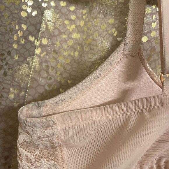 Victorias Secret Dream Angels Light Pink Gold Metallic Push Up Bra 34D - Picture 6 of 10